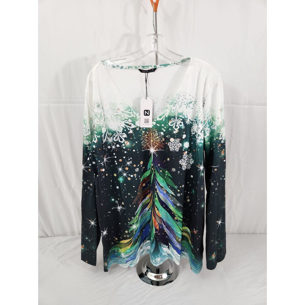 NWT NORACORA‎ Holiday Christmas Pullover Shirt XL